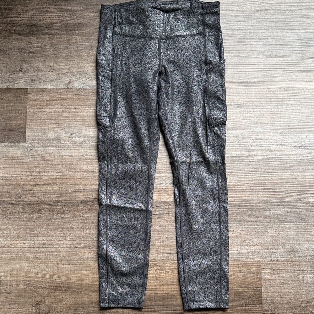 Lululemon Running Leggings Shine Black/Pewter
